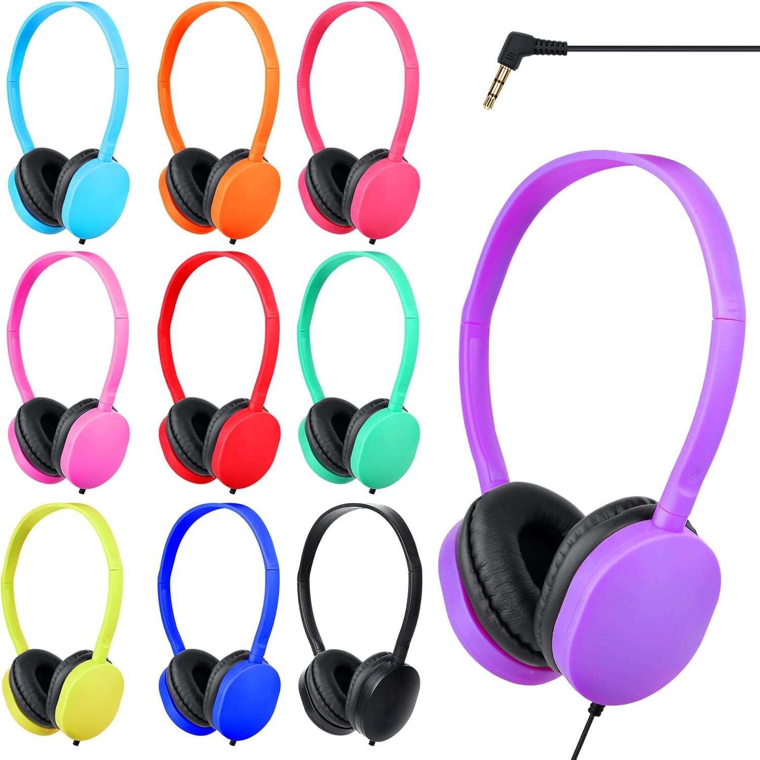 25 Pack for School Classroom Wholesale Earphones Class Set of Headphones for Students