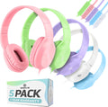 5-Pack On-Ear 3.5mm Wired Headphones for Schools