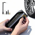 Cordless Portable Tire Inflator - Rechargeable Electric Air Compressor with Digital Pressure Gauge, Knob Control, Auto Shut-Off for Car Tires, Bike, Sports Balls