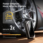 Cordless Portable Tire Inflator - Rechargeable Electric Air Compressor with Digital Pressure Gauge, Knob Control, Auto Shut-Off for Car Tires, Bike, Sports Balls