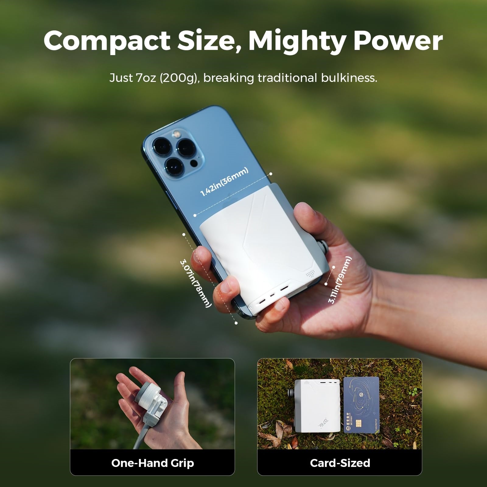 Tiny Shower Portable Camping Shower, Rechargeable Waterproof Outdoor Shower Pump for Hiking, Car Wash, Pet Cleaning, Beach Vacations