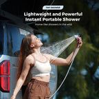 Tiny Shower Portable Camping Shower, Rechargeable Waterproof Outdoor Shower Pump for Hiking, Car Wash, Pet Cleaning, Beach Vacations